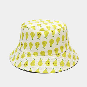 Fruit Print Bucket Hat - Small Pear