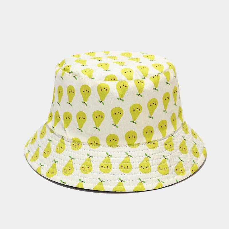 Fruit Print Bucket Hat - Small Pear