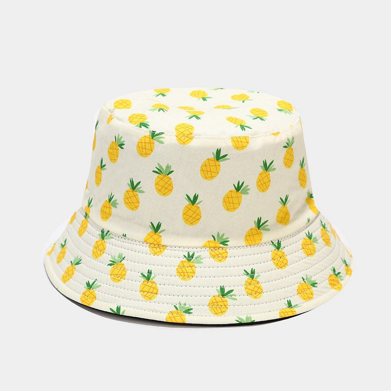 Fruit Print Bucket Hat - Small Pineapple