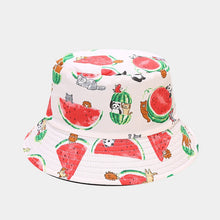 Load image into Gallery viewer, Fruit Print Bucket Hat - Watermelon Animal