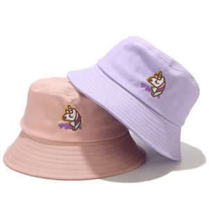 Embroidery Bucket Hat - Unicorn