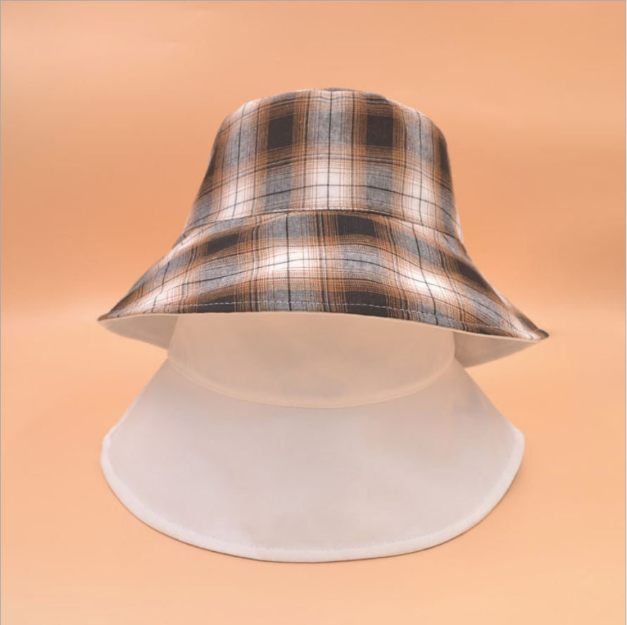 Women's Reversible Plaid Bucket Hat