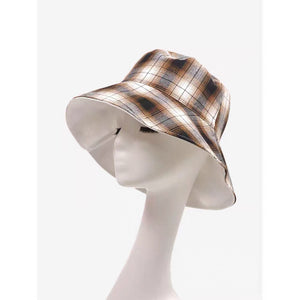 Women's Reversible Plaid Bucket Hat