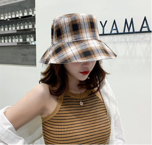 Women's Reversible Plaid Bucket Hat