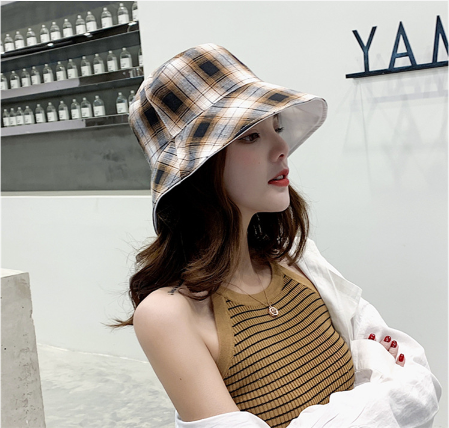 Women's Reversible Plaid Bucket Hat
