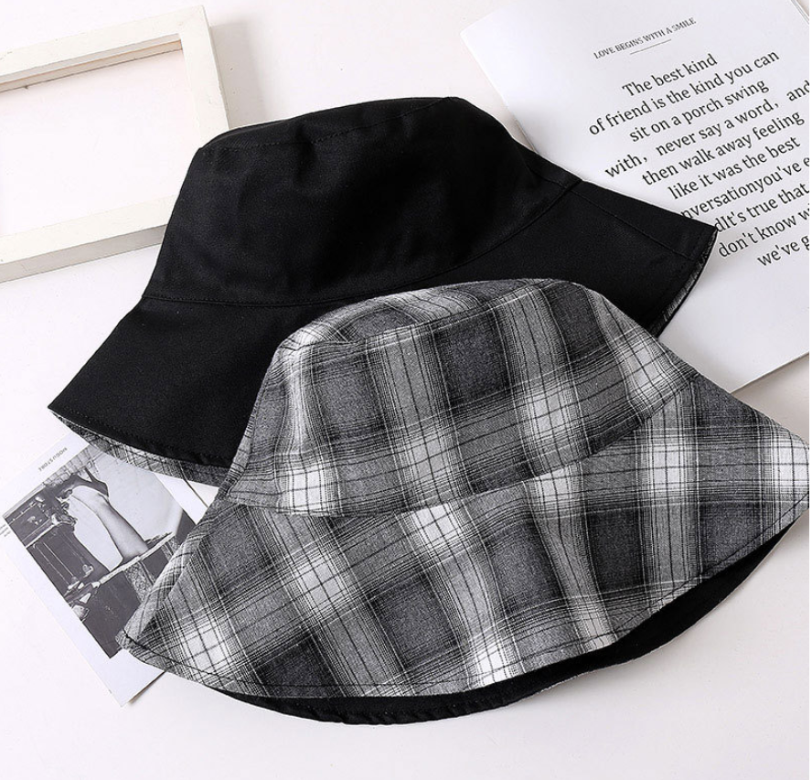 Women's Reversible Plaid Bucket Hat