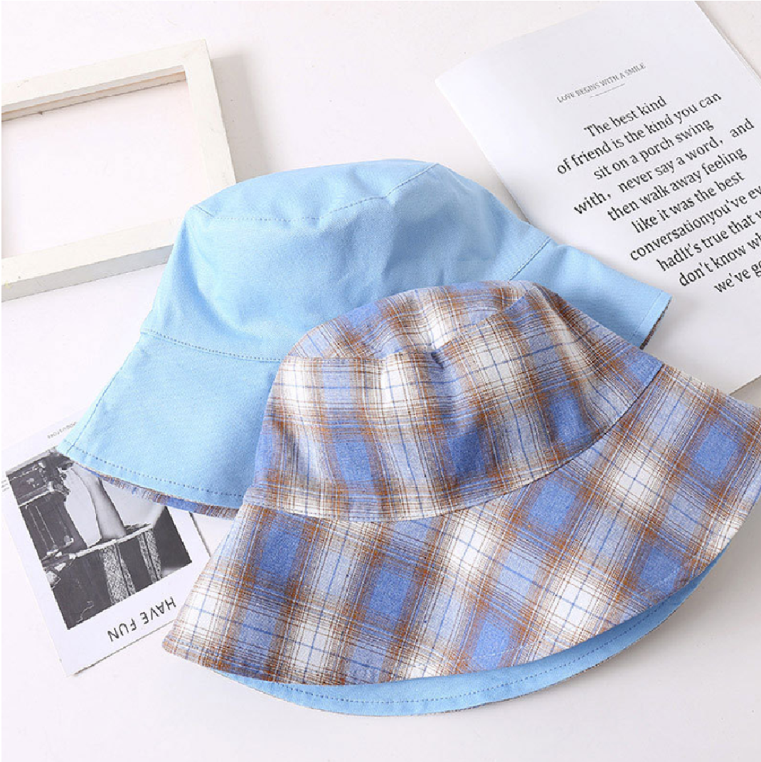 Women's Reversible Plaid Bucket Hat