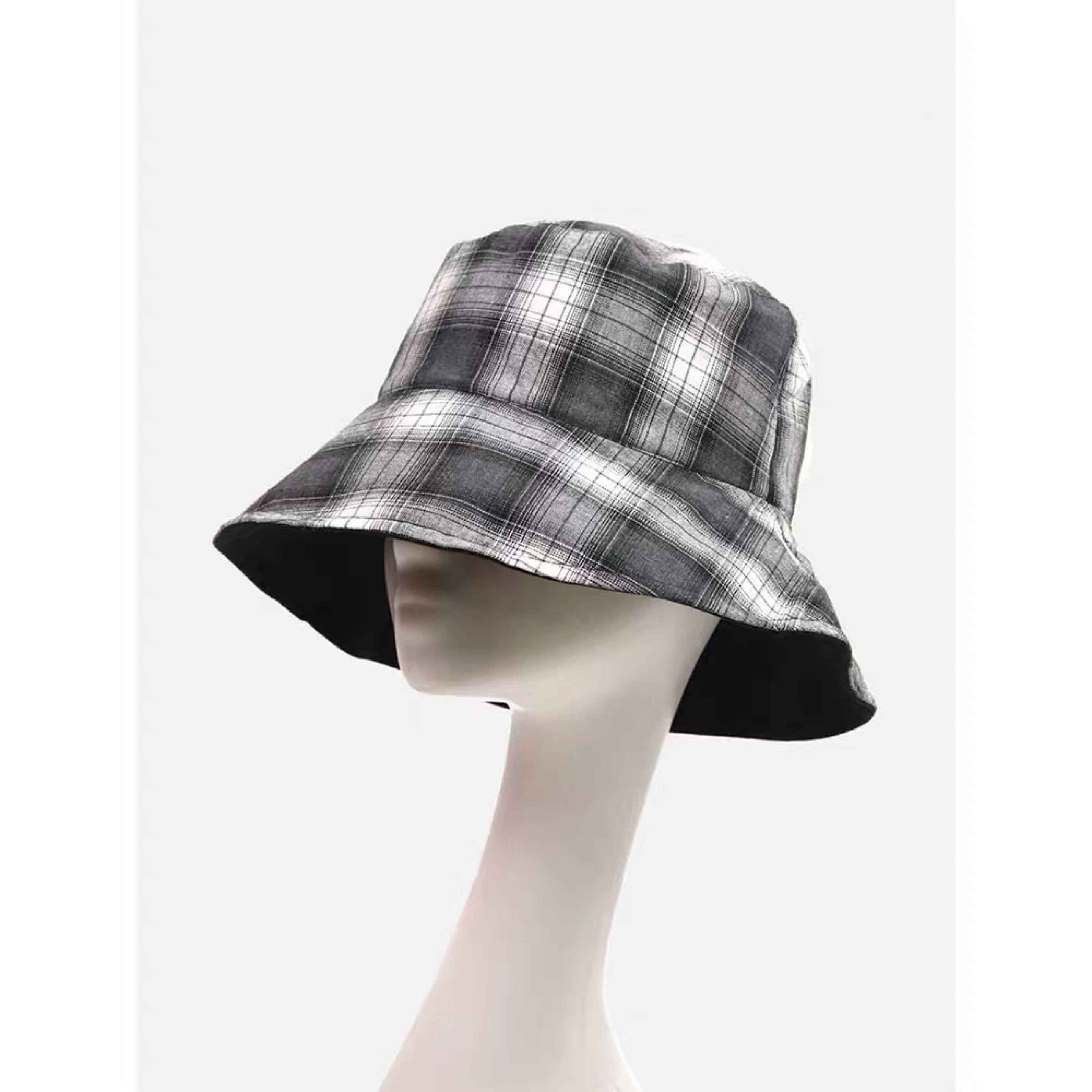 Women's Reversible Plaid Bucket Hat