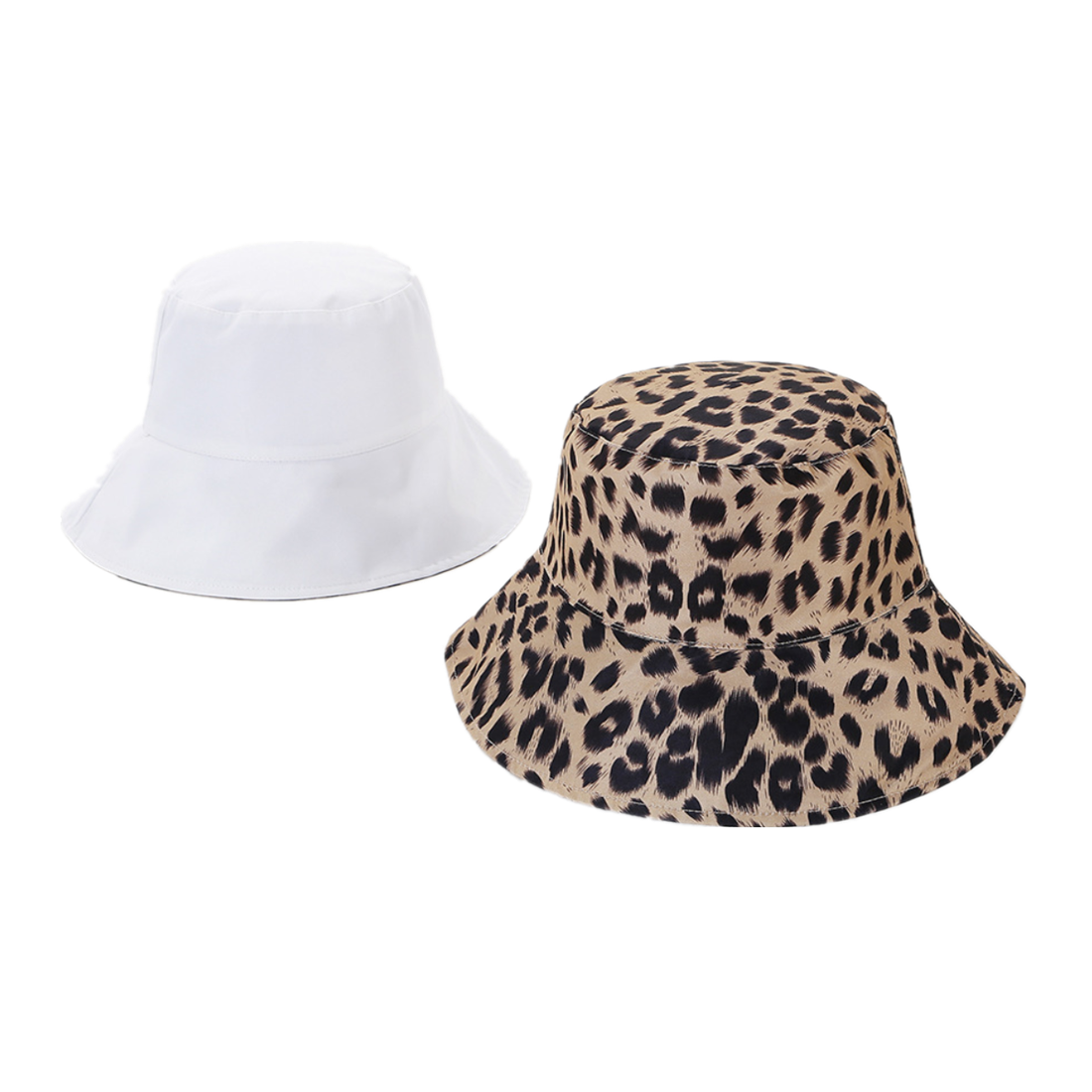 Women's Reversible Leopard Print Bucket Hat