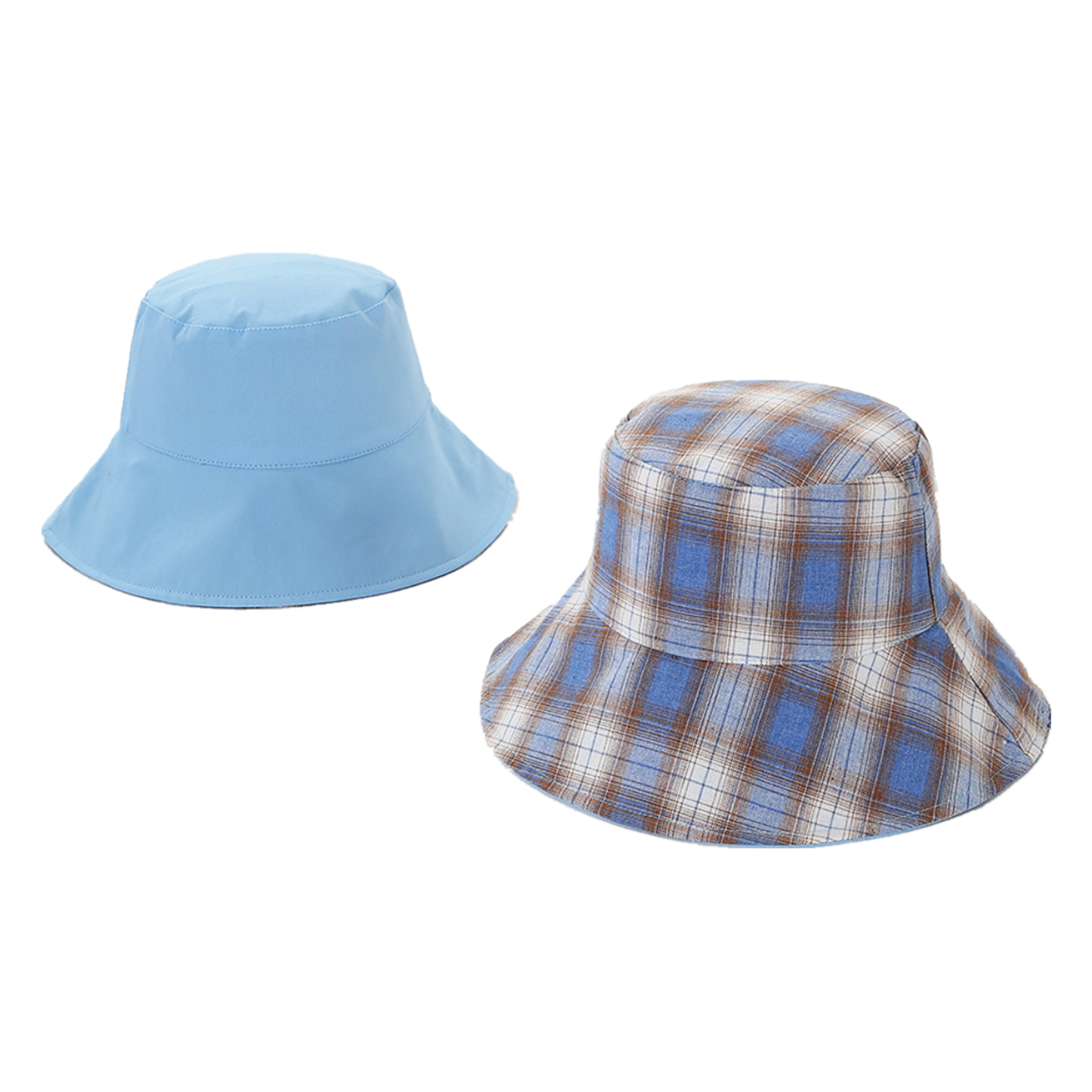 Women's Reversible Plaid Bucket Hat