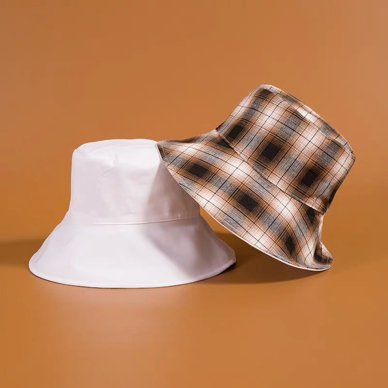 Women's Reversible Plaid Bucket Hat