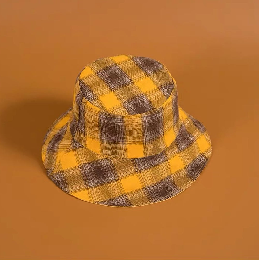 Women's Reversible Plaid Bucket Hat
