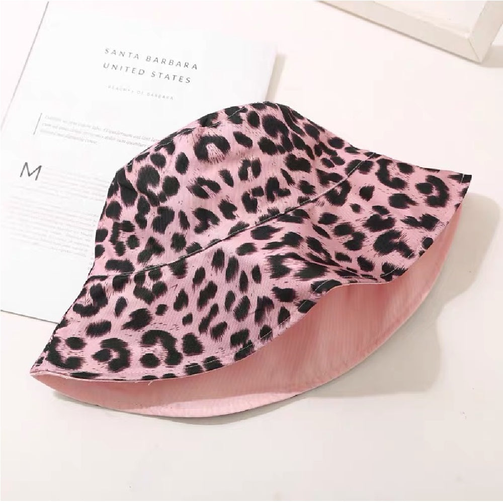 Women's Reversible Leopard Print Bucket Hat