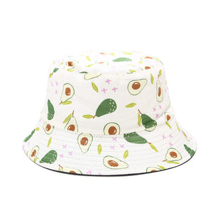 Fruit Print Bucket Hat - Avocado