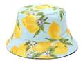 Fruit Print Bucket Hat - Lemon
