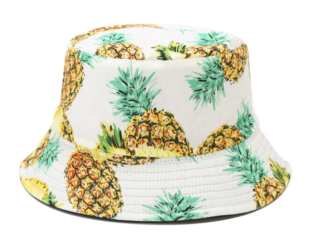 Fruit Print Bucket Hat - Pineapple