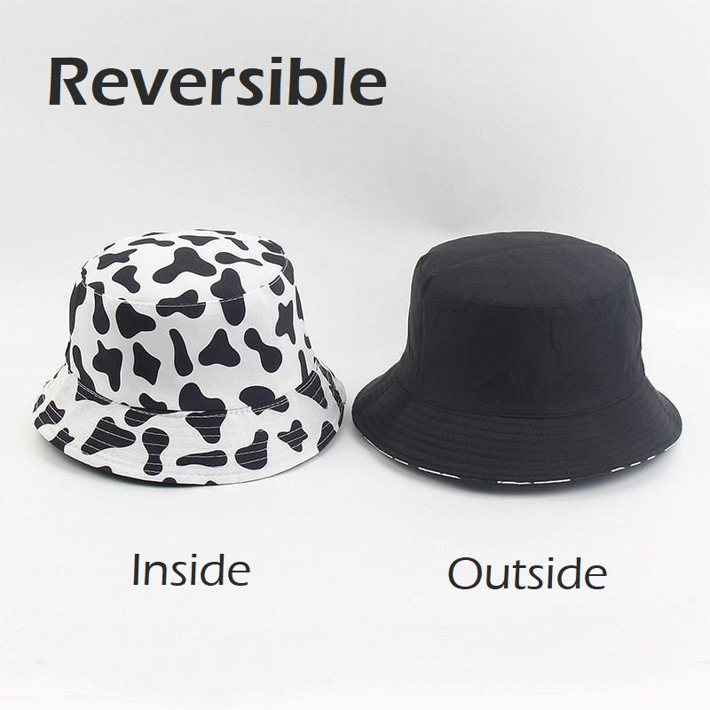 Fruit Print Bucket Hat - Cow