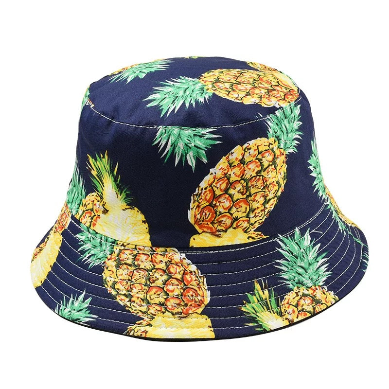 Fruit Print Bucket Hat - Pineapple