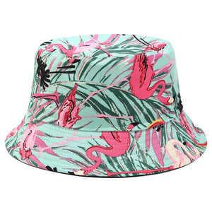 Floral Print Bucket Hat - D