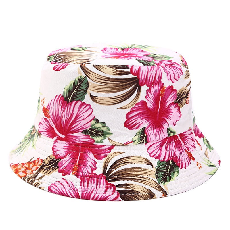 Floral Print Bucket Hat - C