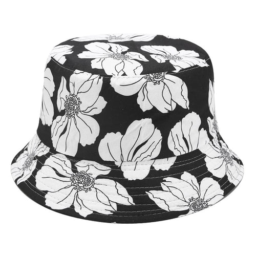 Floral Print Bucket Hat - A