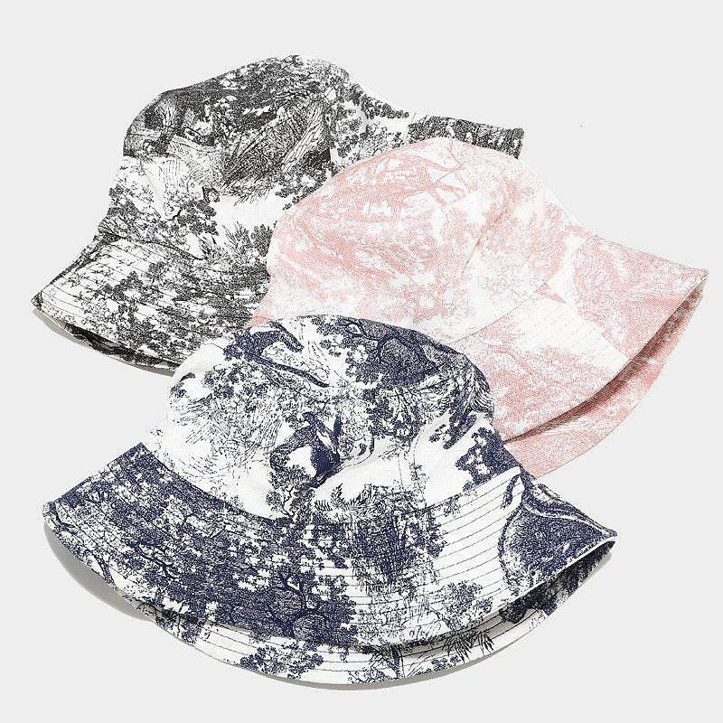 Floral Print Bucket Hat - E
