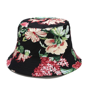 Floral Print Bucket Hat - C