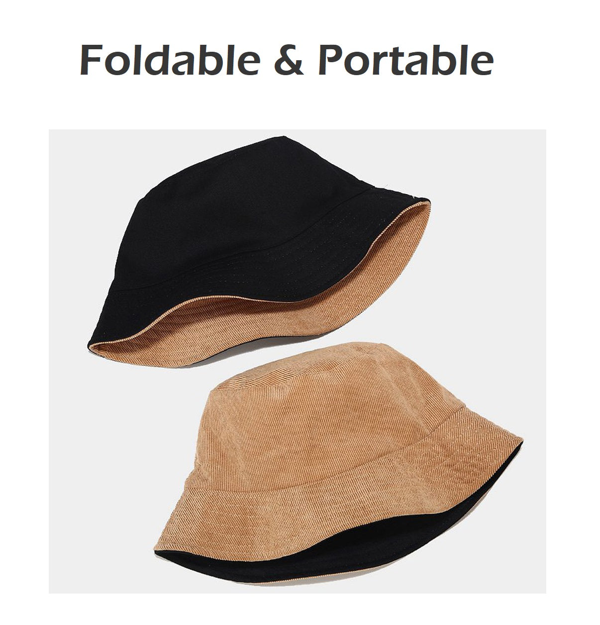 Women's Bucket Hat - Corduroy Solid