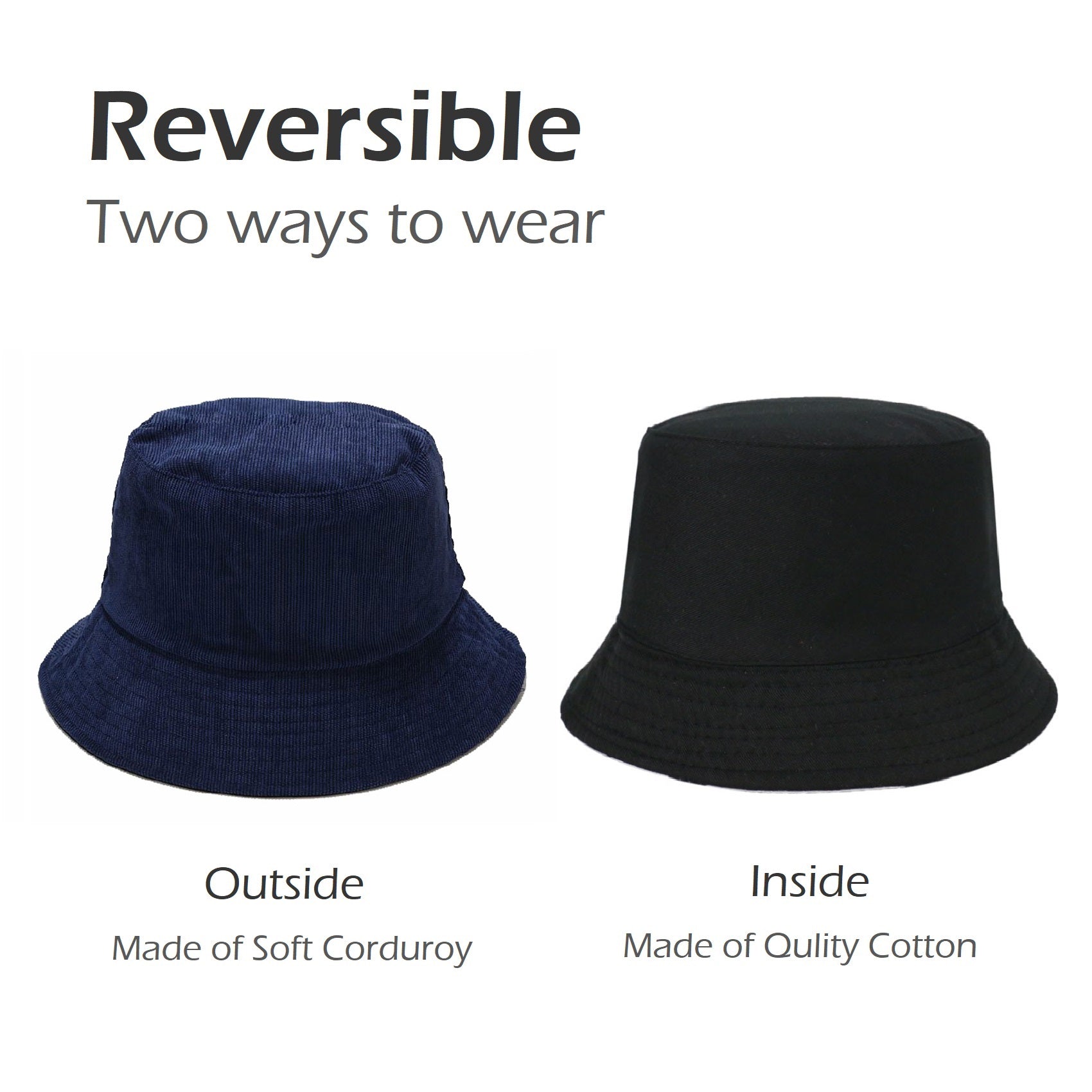 Women's Bucket Hat - Corduroy Solid