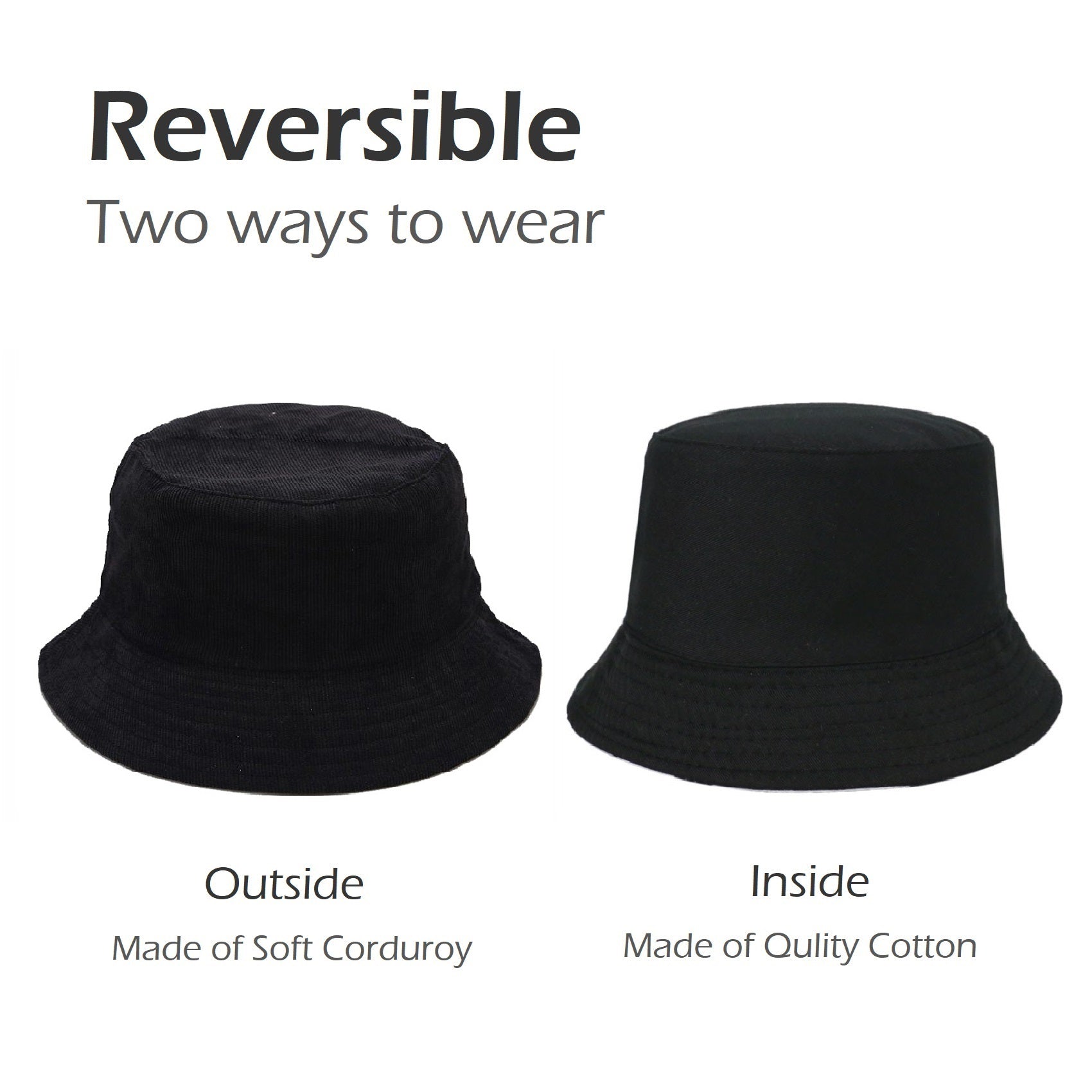 Women's Bucket Hat - Corduroy Solid
