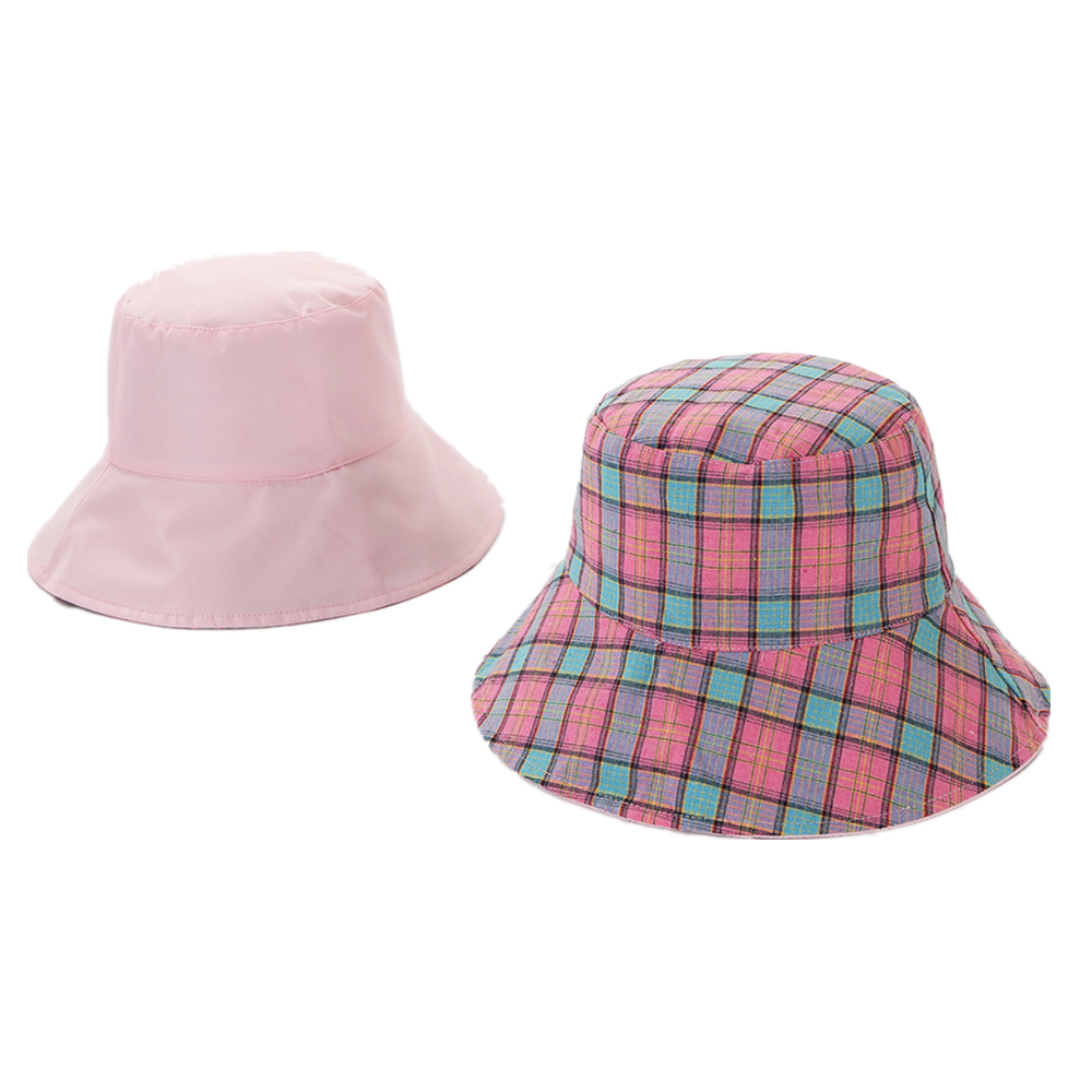 Women's Reversible Plaid Bucket Hat