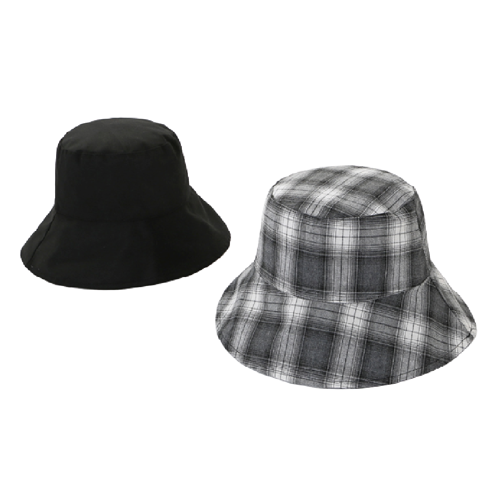 Women's Reversible Plaid Bucket Hat
